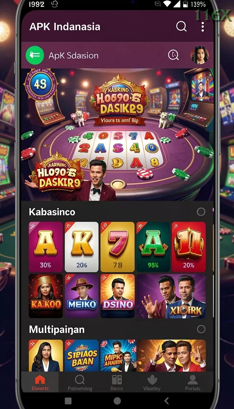Cuplikan layar ASIA200 — menu navigasi