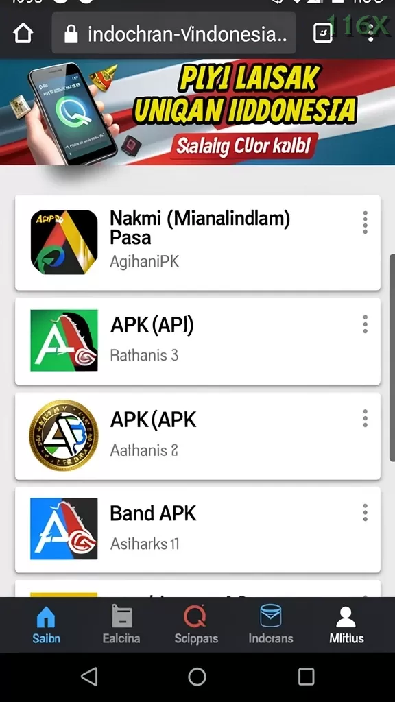 Cuplikan layar S80 — aktivitas