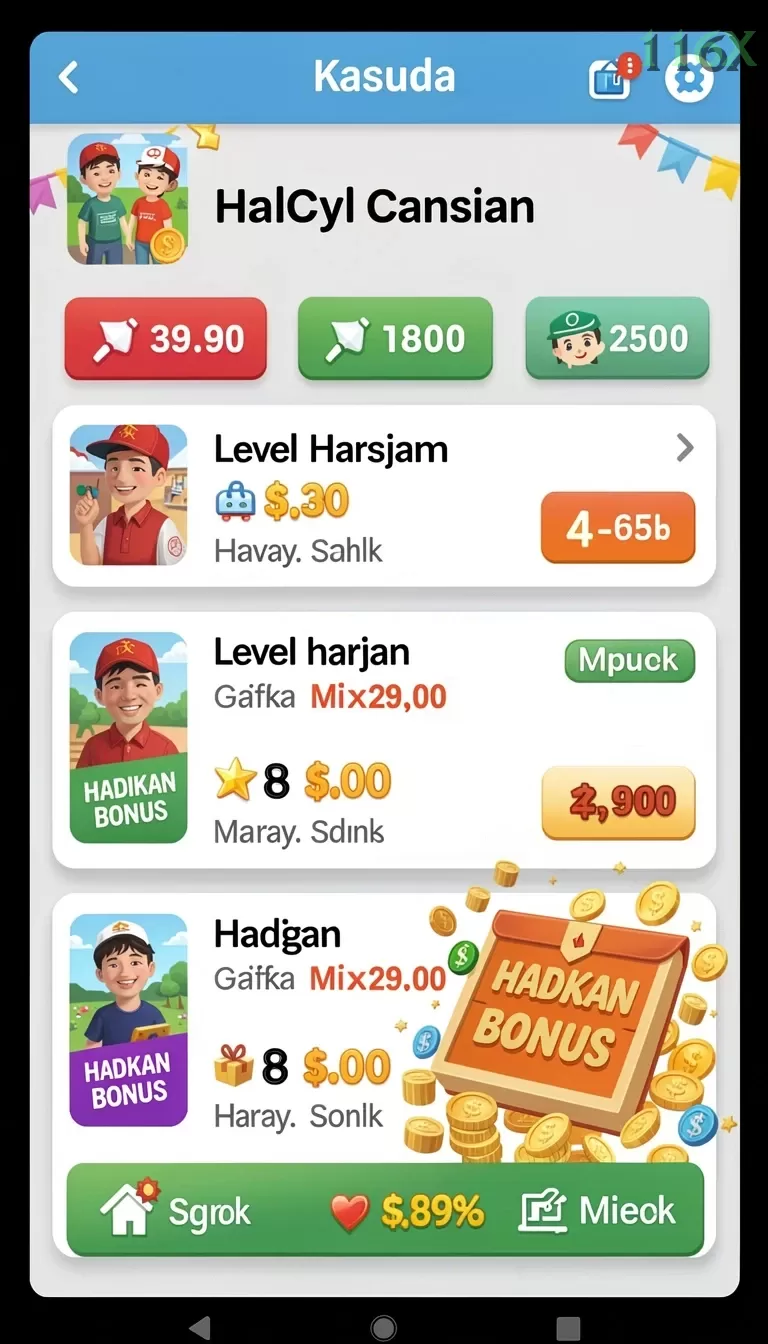 Cuplikan layar TEXAS88 — menu navigasi
